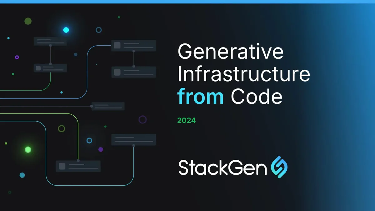 The pitch deck genAI startup StackGen used to raise a seed round · slide 1