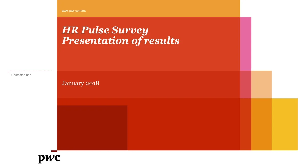 HR Pulse Survey Presentation of results · slide 1