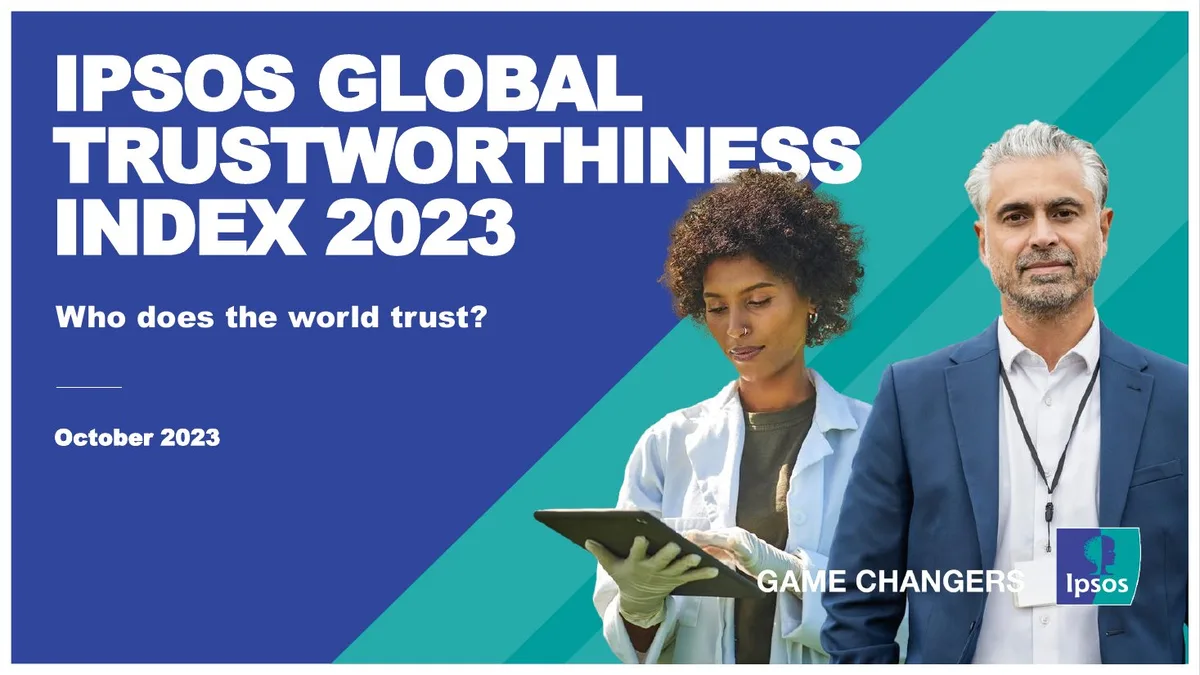 Ipsos global trustworthiness index 2023 · slide 1