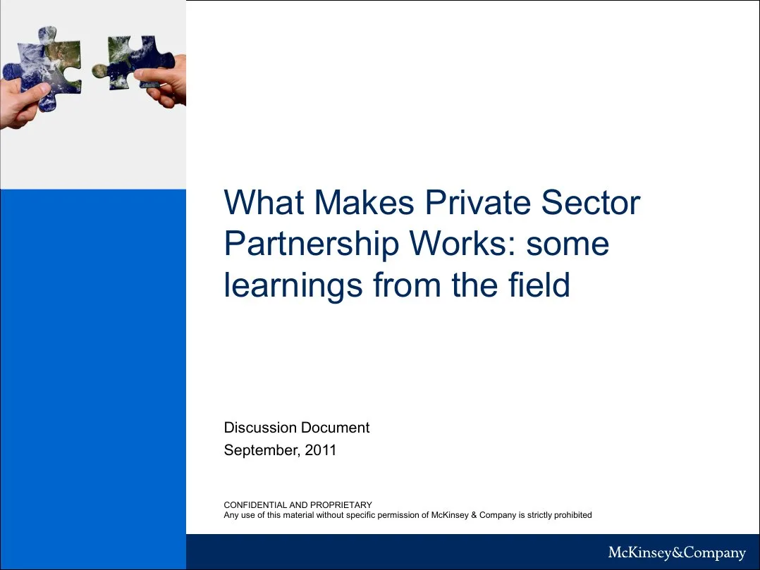Private Sector Partnership Learnings · slide 1