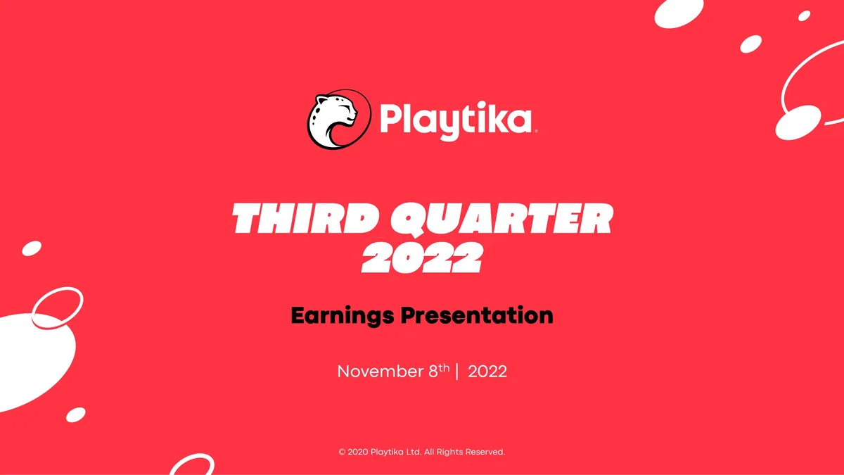 Playtika | Results Presentation Deck | 13 slides · slide 1