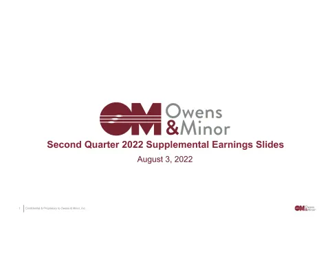 Owens&amp;Minor | Results Presentation Deck | 3 slides