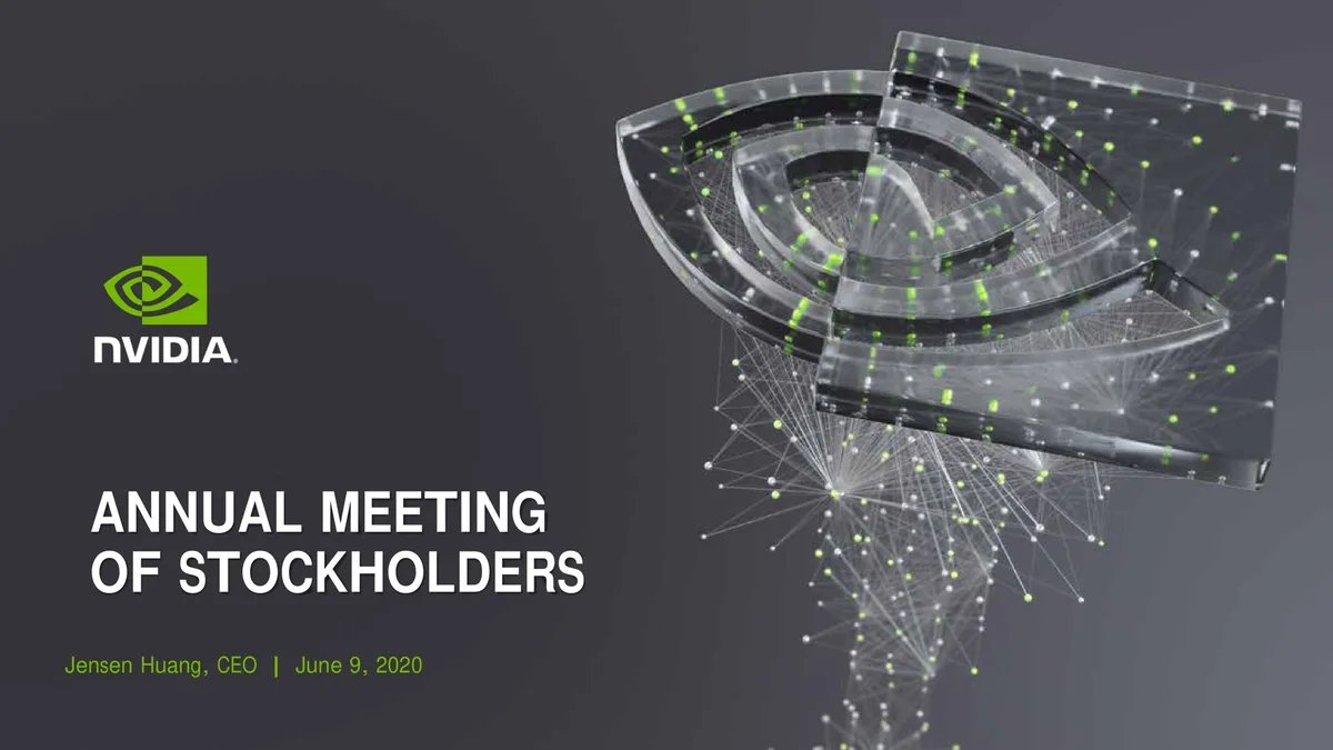 NVIDIA | Shareholder Engagement Presentation Deck | 13 slides · slide 1
