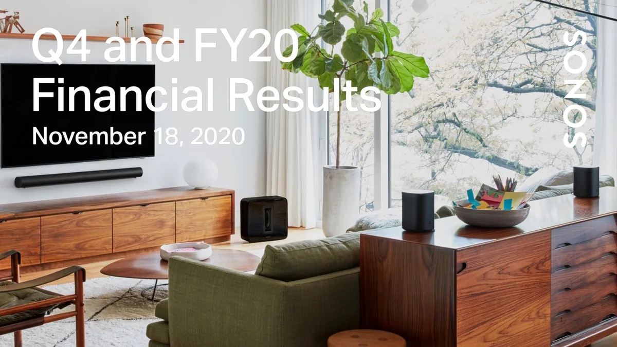Sonos | Results Presentation Deck | 28 slides · slide 1