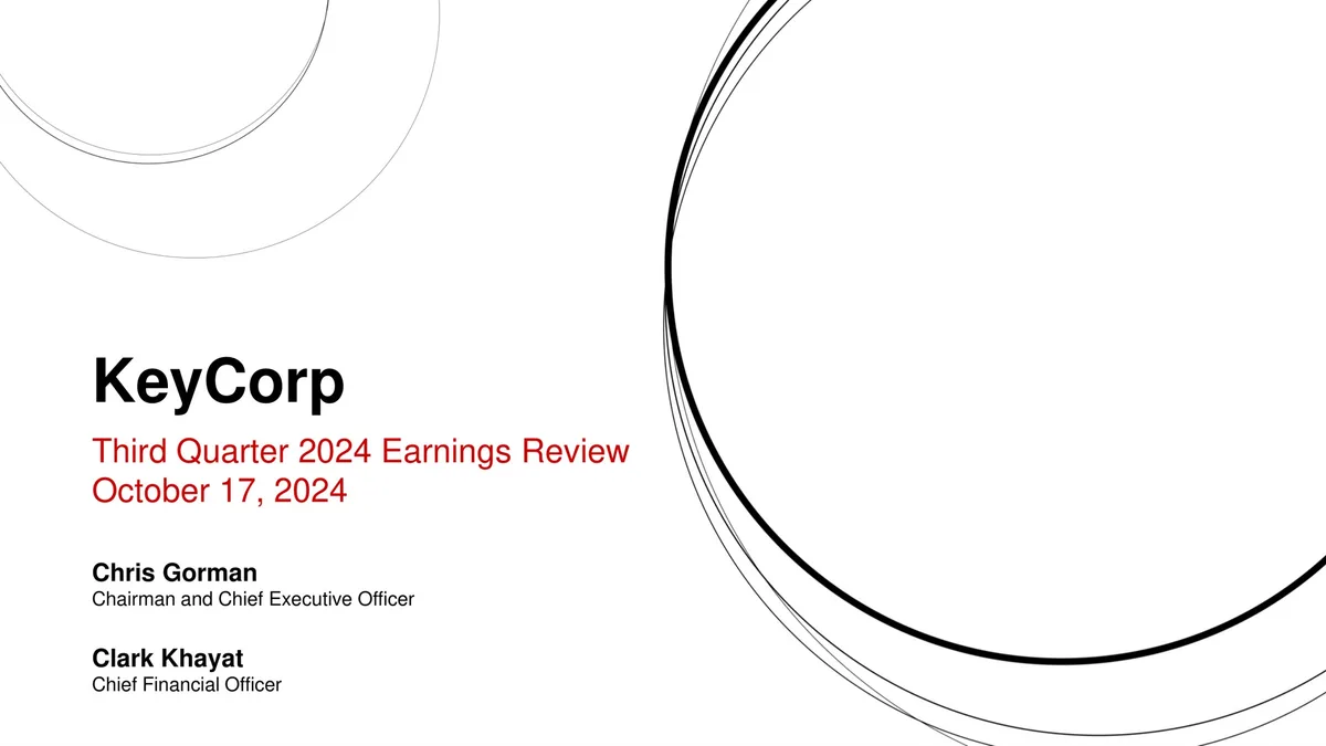 KeyCorp | Results Presentation Deck | 25 slides · slide 1