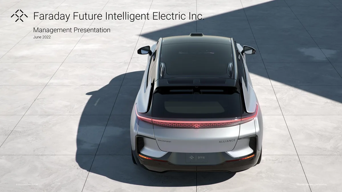 Faraday Future | Investor Presentation Deck | 12 slides · slide 1