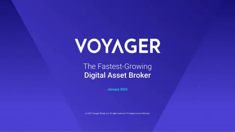 Voyager Digital | Investor Presentation Deck | 26 slides
