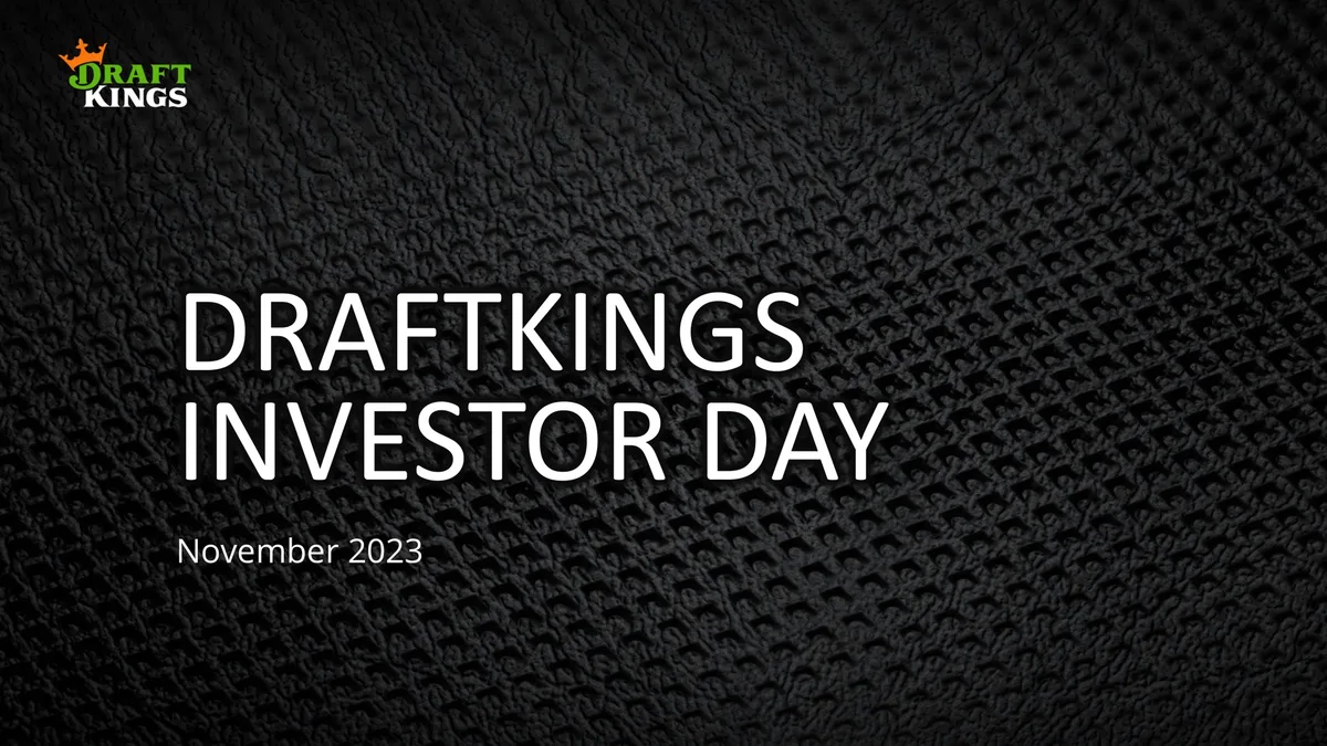 DraftKings | Investor Day Presentation Deck | 44 slides · slide 1