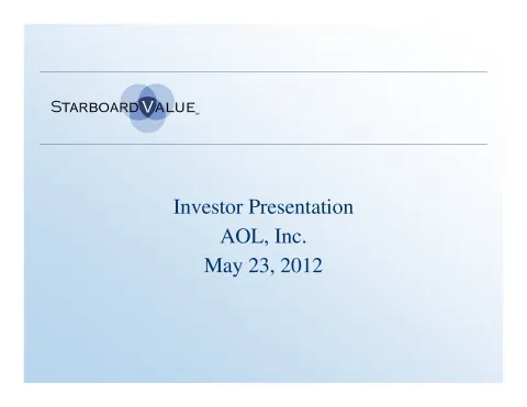 Starboard Value | Activist Presentation Deck | 96 slides