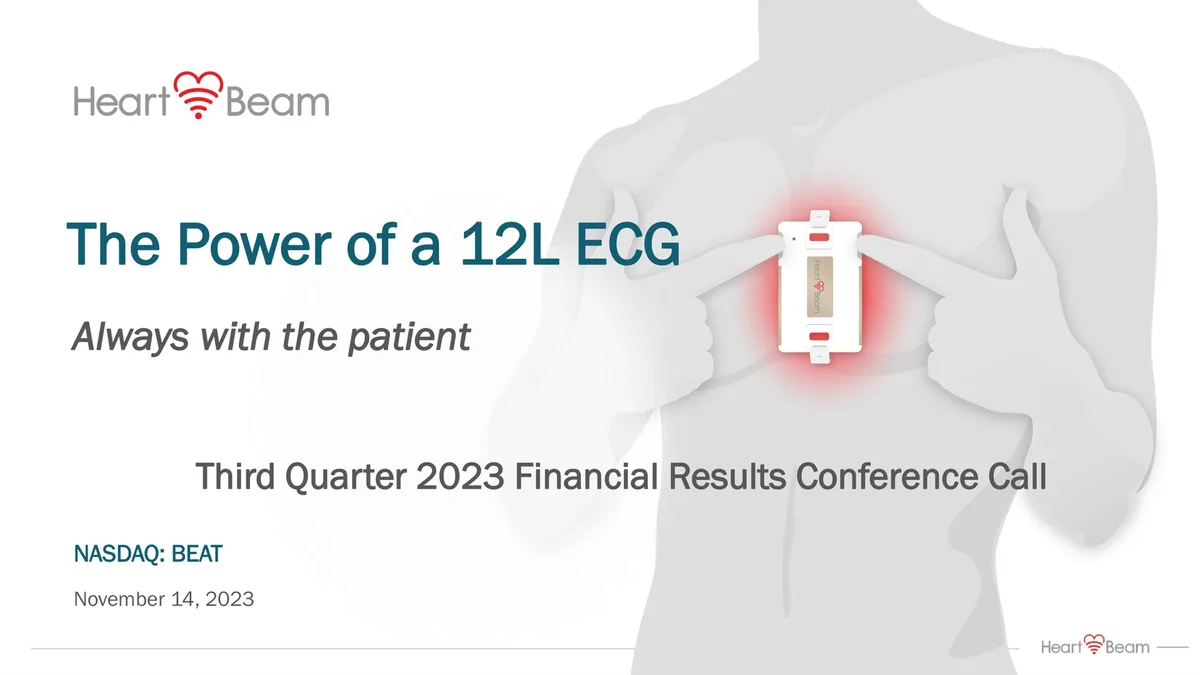 HeartBeam | Results Presentation Deck | 19 slides · slide 1