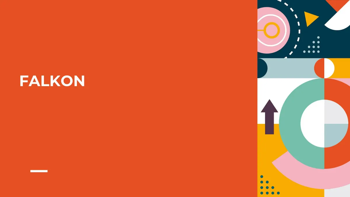 The pitch deck Falkon used to raise $16 million in Series A funding · slide 1