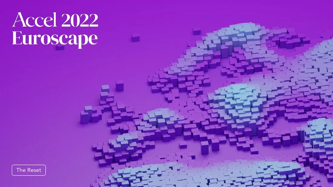 The visual is a voxel-based representation of the European continent.