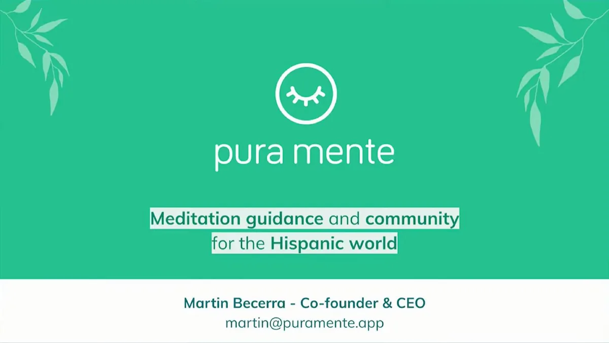 Pura Mente | Start Up Pitch Deck | 8 slides · slide 1