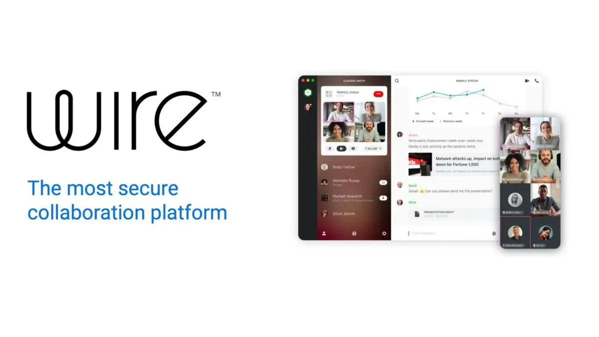 Wire: Encrypted messaging startup raises $24 million in fresh funds · slide 1