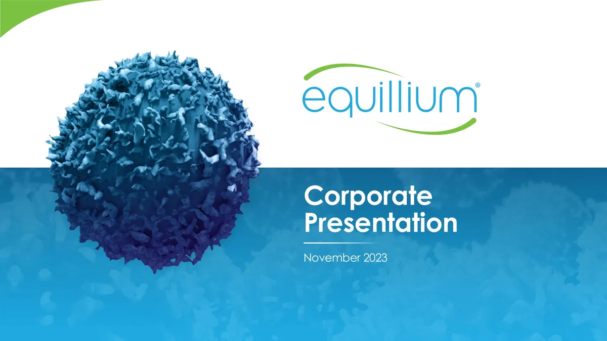 Equillium | Investor Presentation Deck | 39 slides · slide 1
