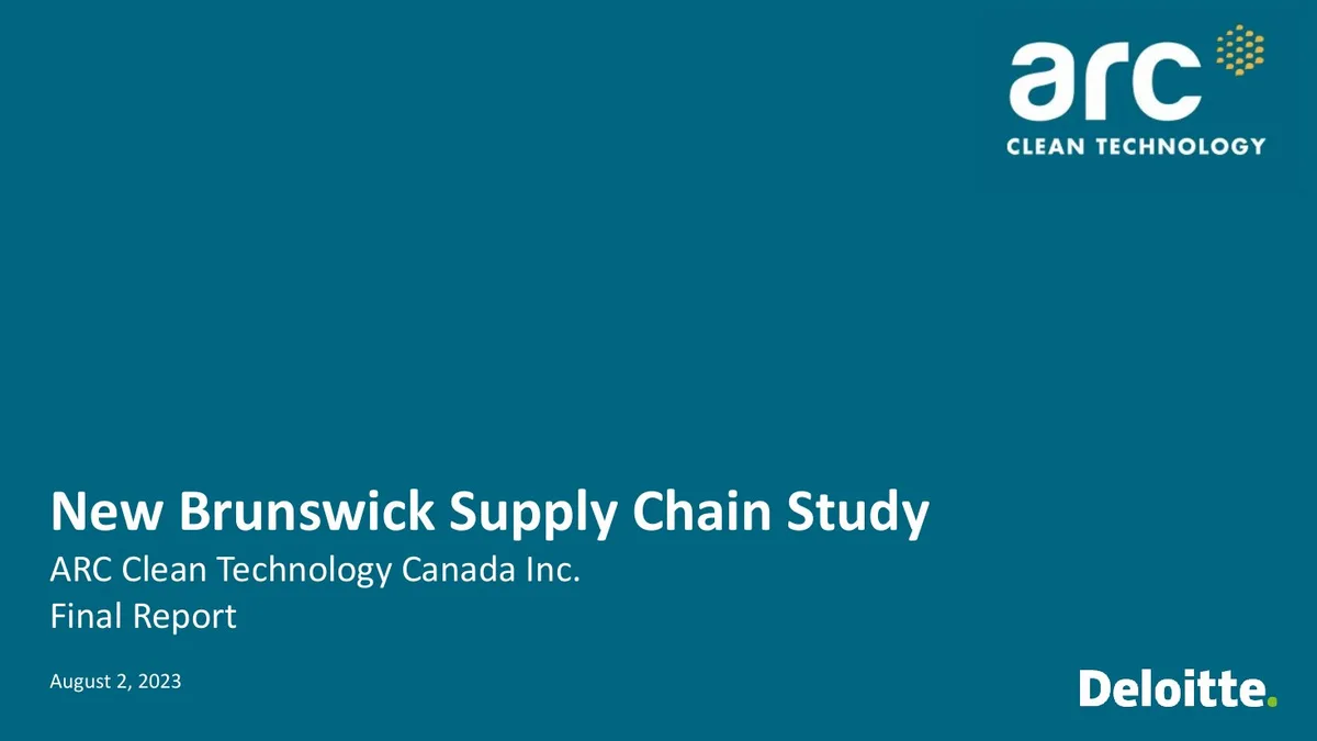 New Brunswick Supply Chain Study · slide 1