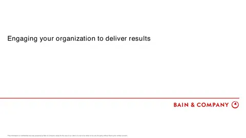 Engaging Your Organization to Deliver Results