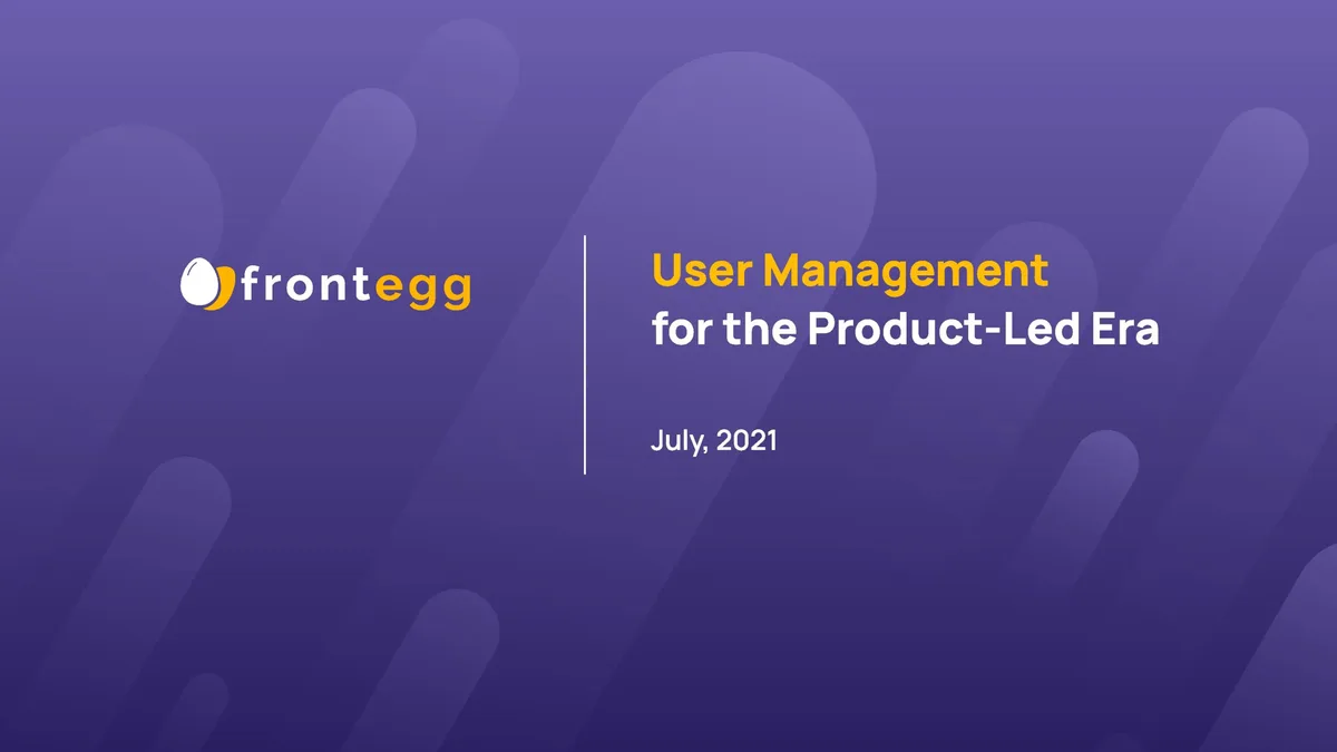 This pitch deck won management startup Frontegg $25 million in a funding round backed by Insight Partners · slide 1