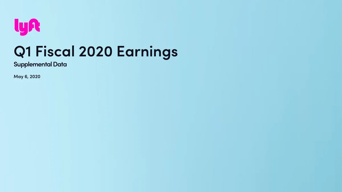 Lyft | Results Presentation Deck | 22 slides · slide 1