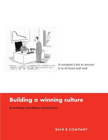 Building a Winning Culture