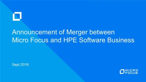 Micro Focus | Mergers and Acquisitions Presentation Deck | 10 slides