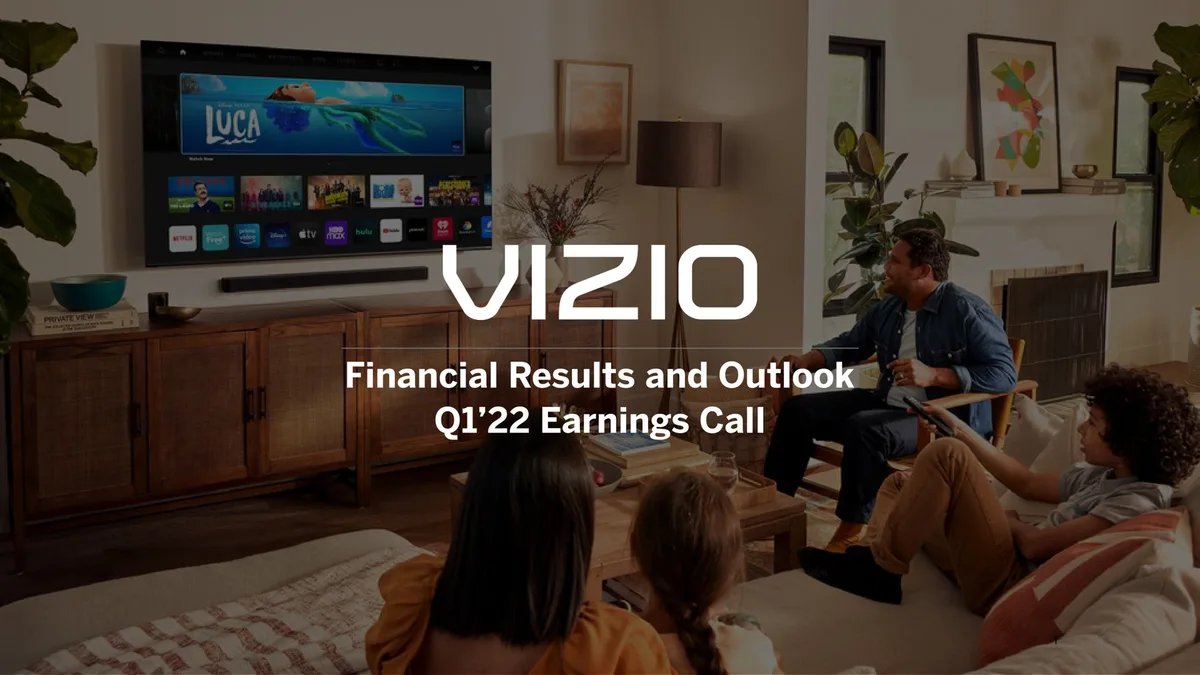 Vizio | Results Presentation Deck | 29 slides · slide 1