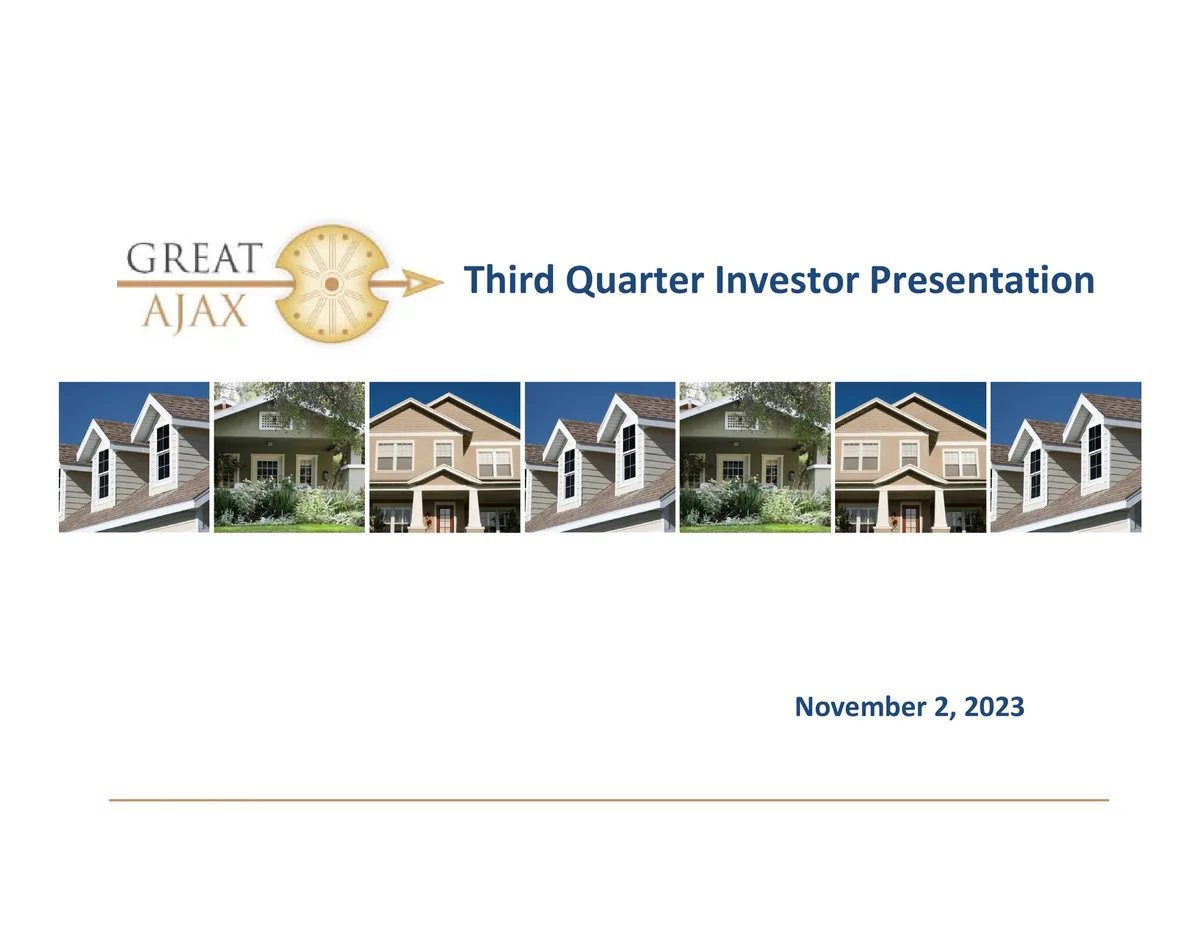 Great Ajax | Investor Presentation Deck | 17 slides · slide 1