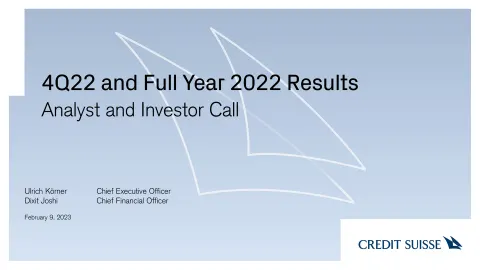 Credit Suisse | Results Presentation Deck | 44 slides