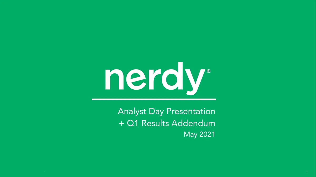 Nerdy | SPAC Presentation Deck | 70 slides · slide 1