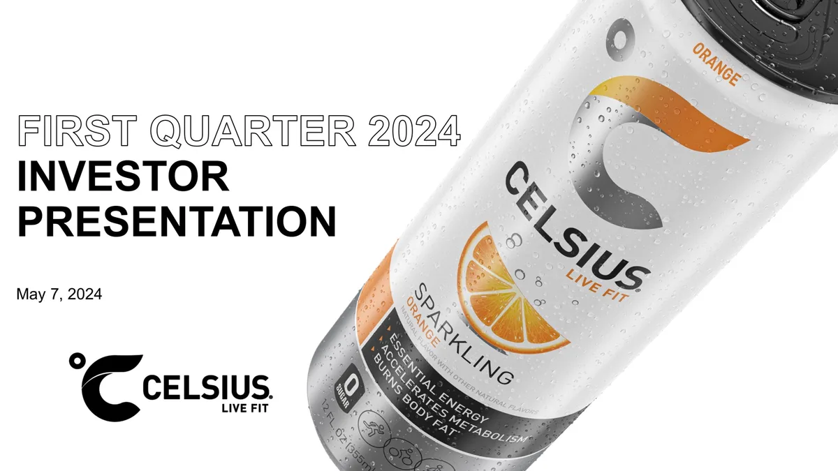 Celsius Holdings | Investor Presentation Deck | 21 slides · slide 1