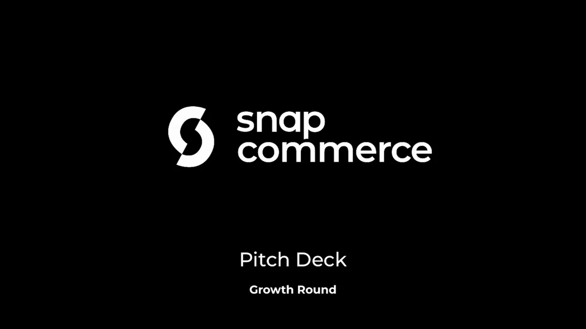 Here's an exclusive look at the pitch deck used by Steph Curry-backed bookings startup Snapcommerce to raise $85 million · slide 1