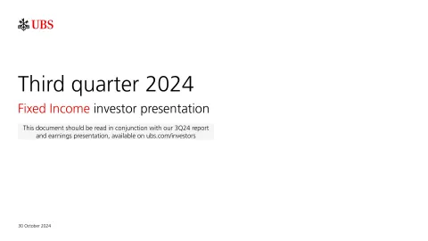 UBS | Results Presentation Deck | 45 slides