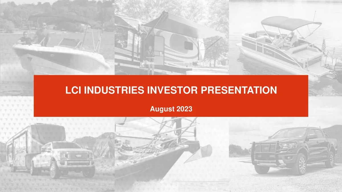 LCI Industries | Investor Presentation Deck | 31 slides · slide 1