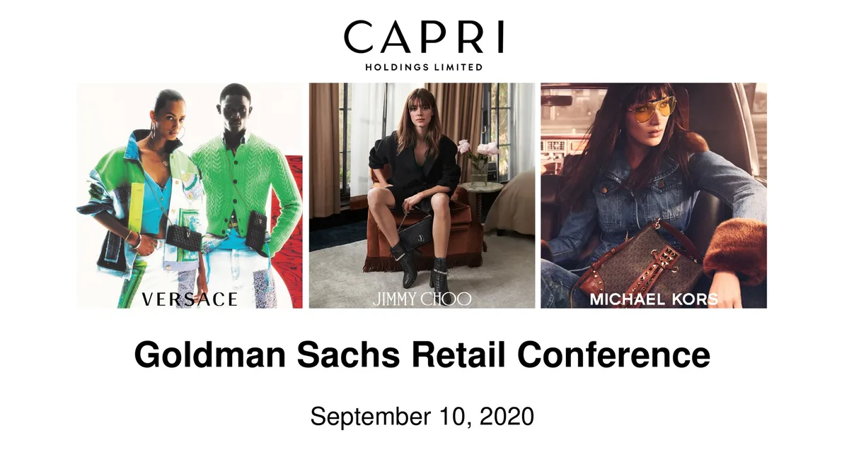 Capri Holdings | Investor Conference Presentation Deck | 9 slides · slide 1