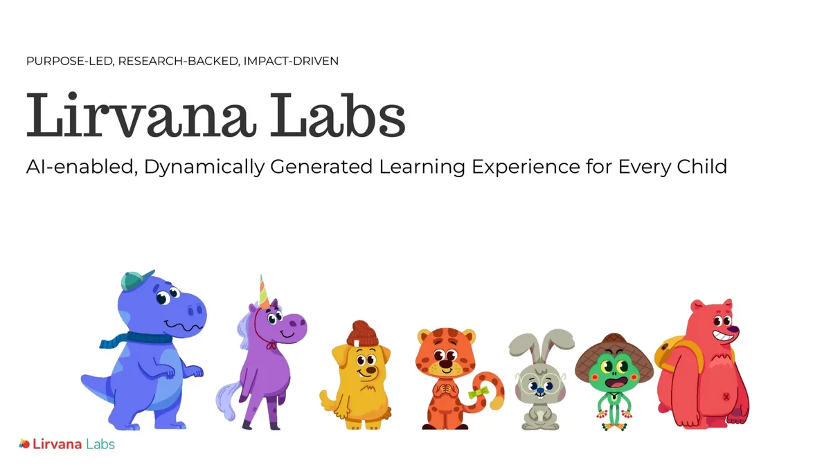 Features a row of cartoon animal characters.