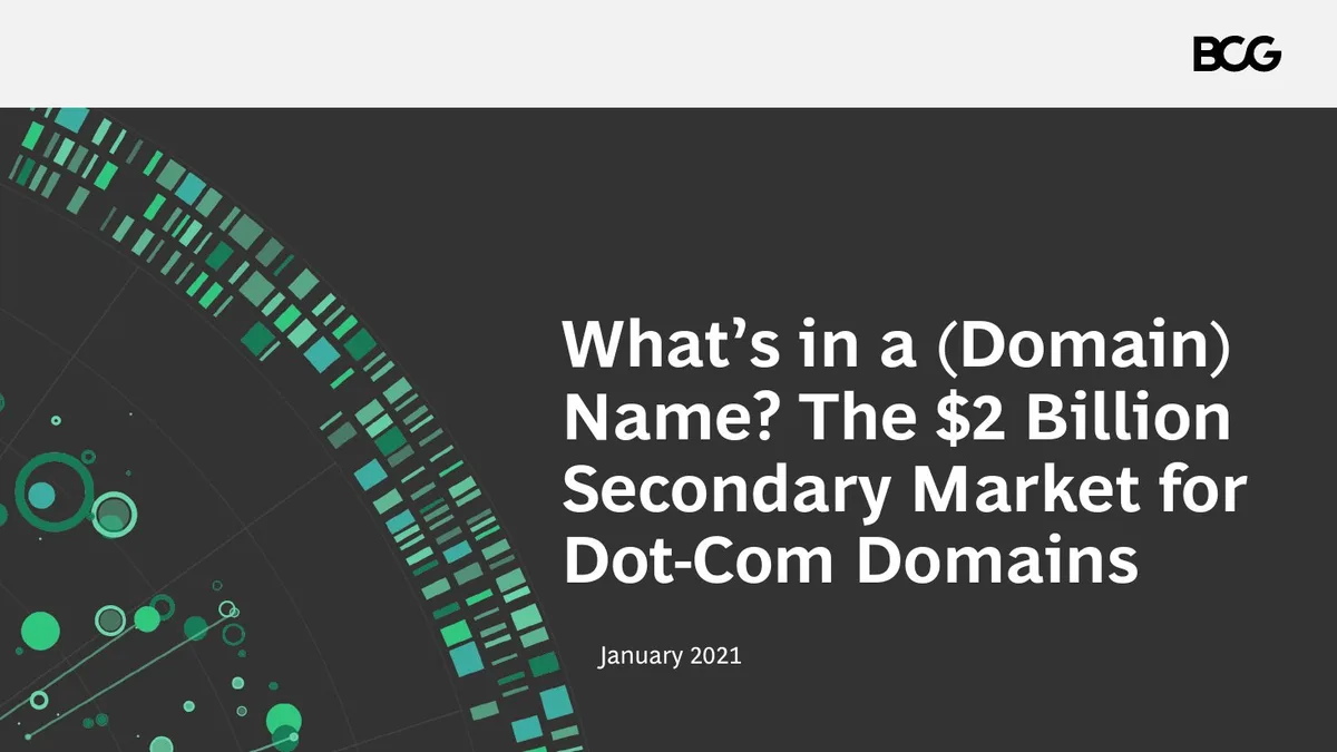 What’s in a (Domain) Name? The $2 Billion Secondary Market for Dot-Com Domains · slide 1