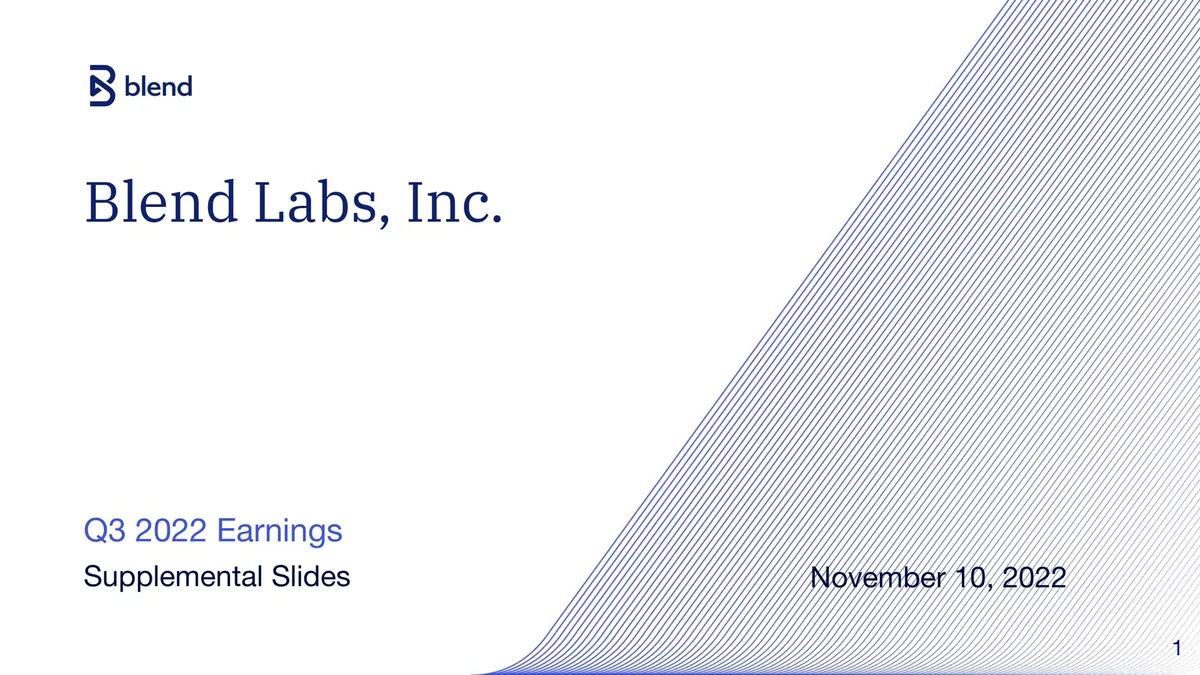 Blend | Results Presentation Deck | 19 slides · slide 1