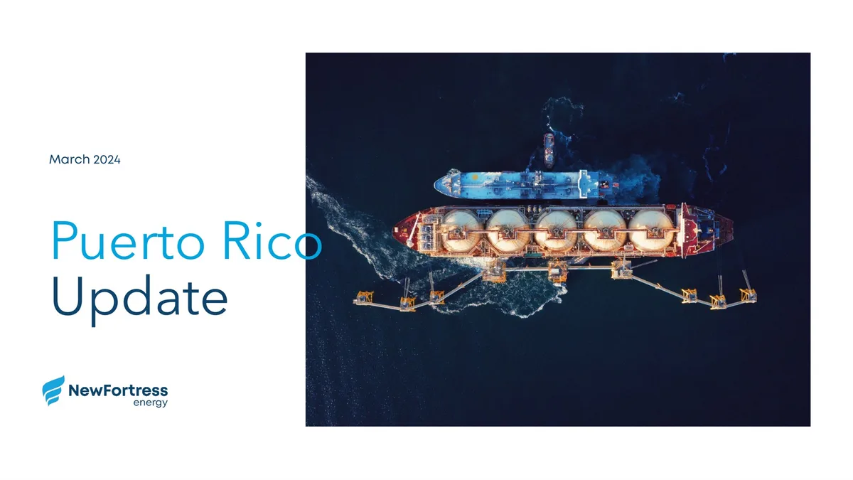 NewFortress Energy | Investor Presentation Deck | 8 slides · slide 1