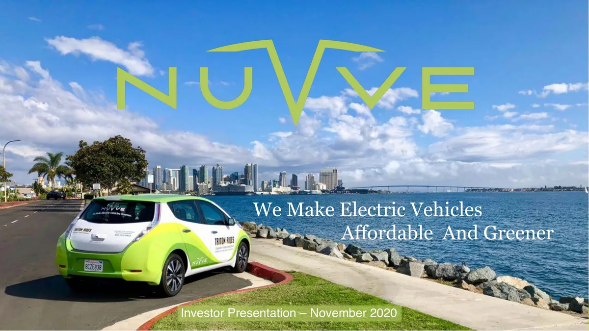 Nuvve | SPAC Presentation Deck | 33 slides · slide 1