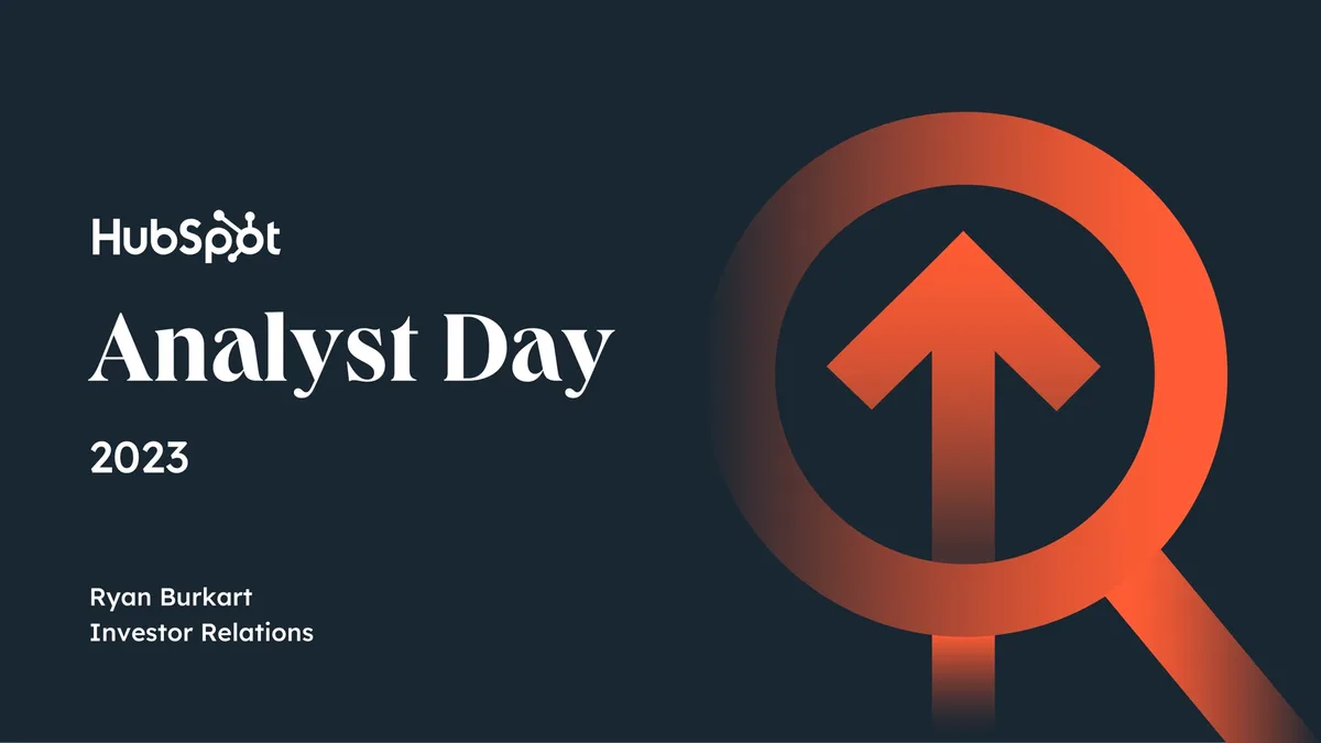 Hubspot | Investor Day Presentation Deck | 100 slides · slide 1