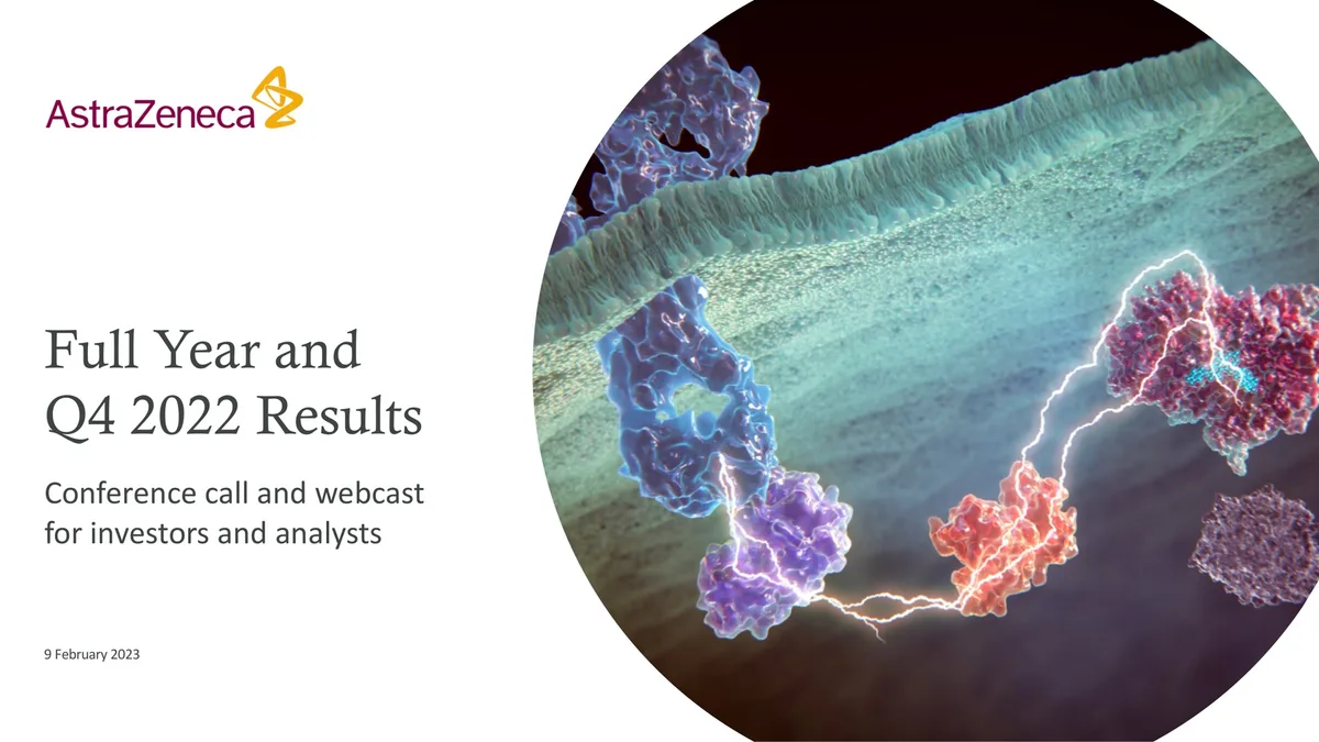 AstraZeneca | Results Presentation Deck | 45 slides · slide 1