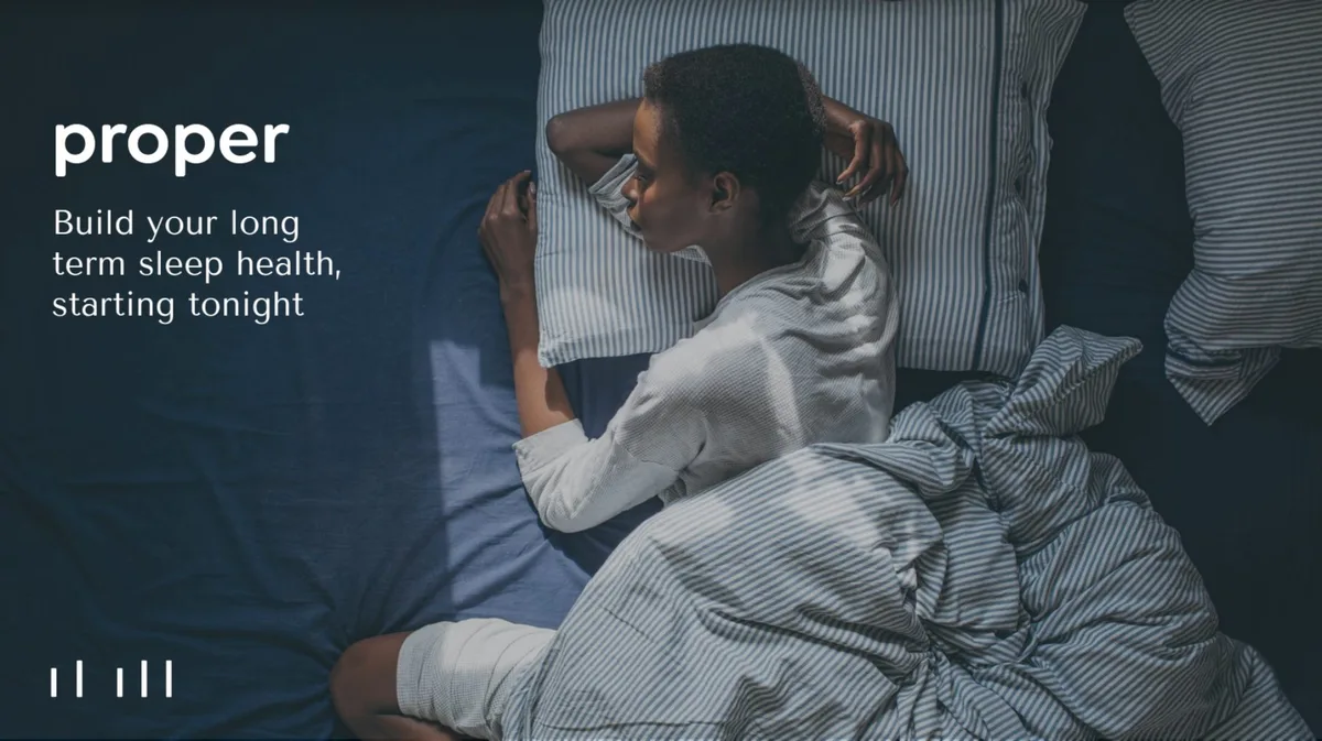 The pitch deck a first-time CEO used to raise more than $9 million in less than 6 months to help anxious sleepers and pandemic insomniacs get a good night's rest · slide 1