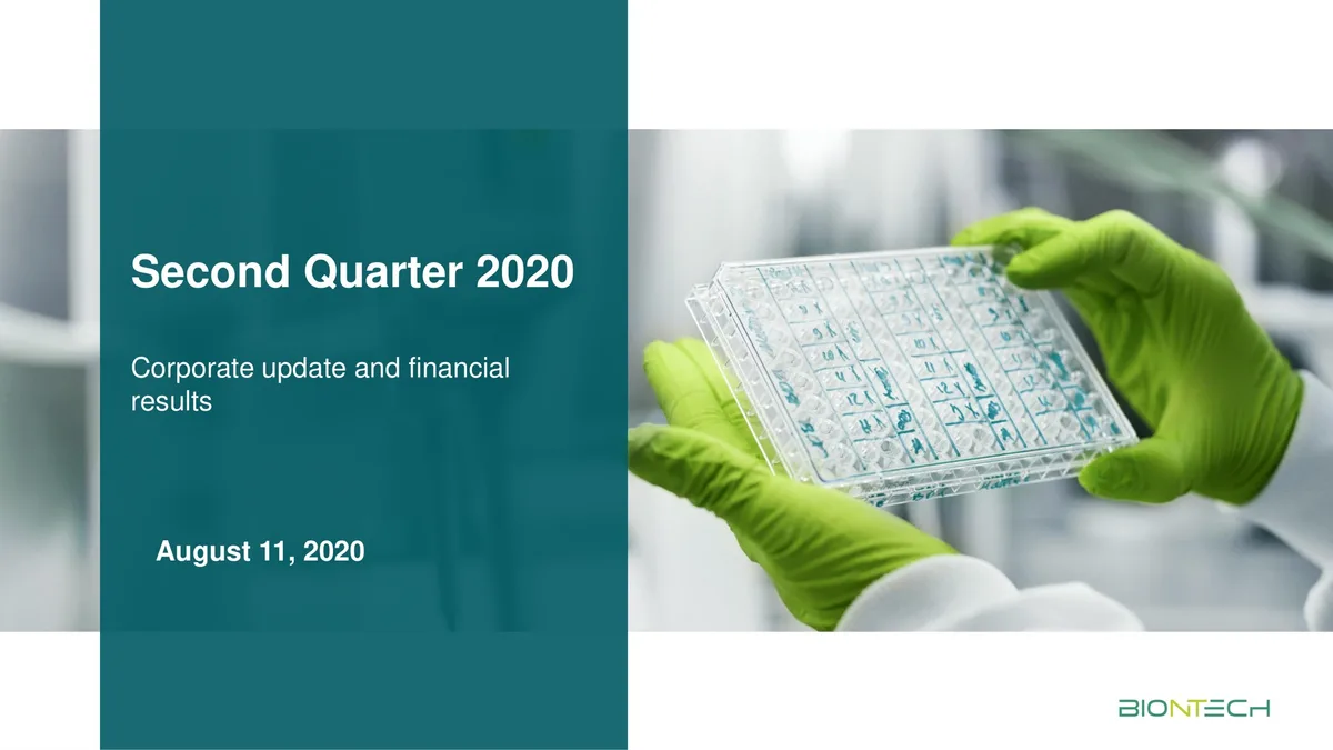 BioNTech | Results Presentation Deck | 28 slides · slide 1