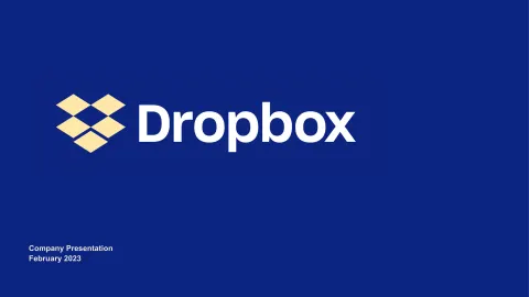 Dropbox | Investor Presentation Deck | 38 slides