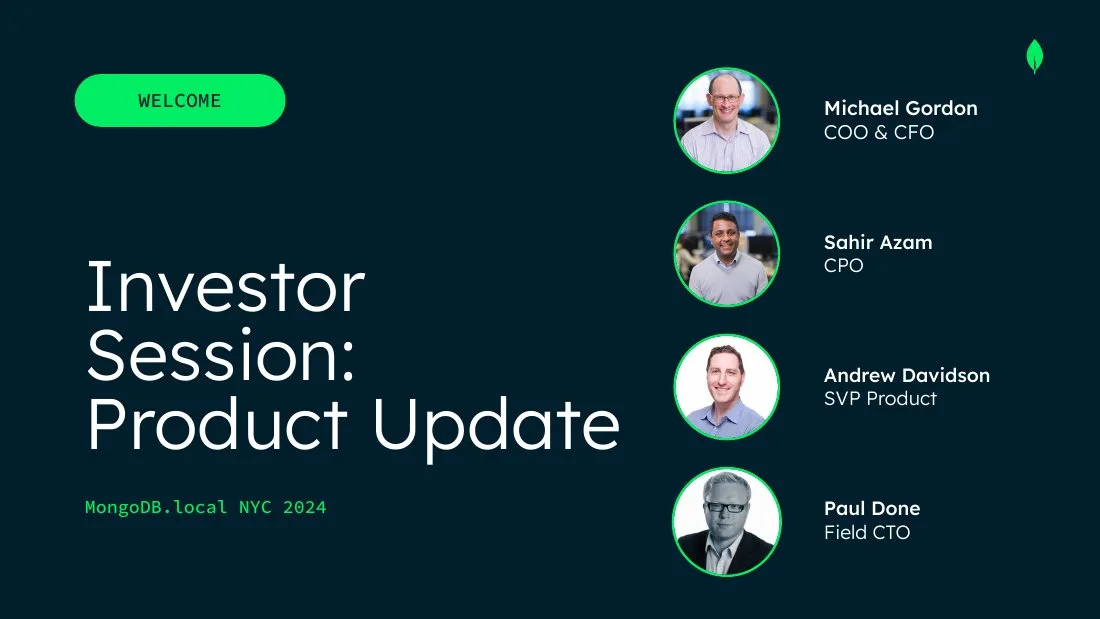 2024 MongoDB local NYC Product Update · slide 1