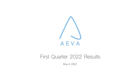 Aeva | Results Presentation Deck | 16 slides