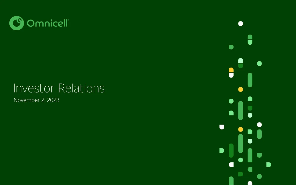 Omnicell | Investor Presentation Deck | 27 slides · slide 1