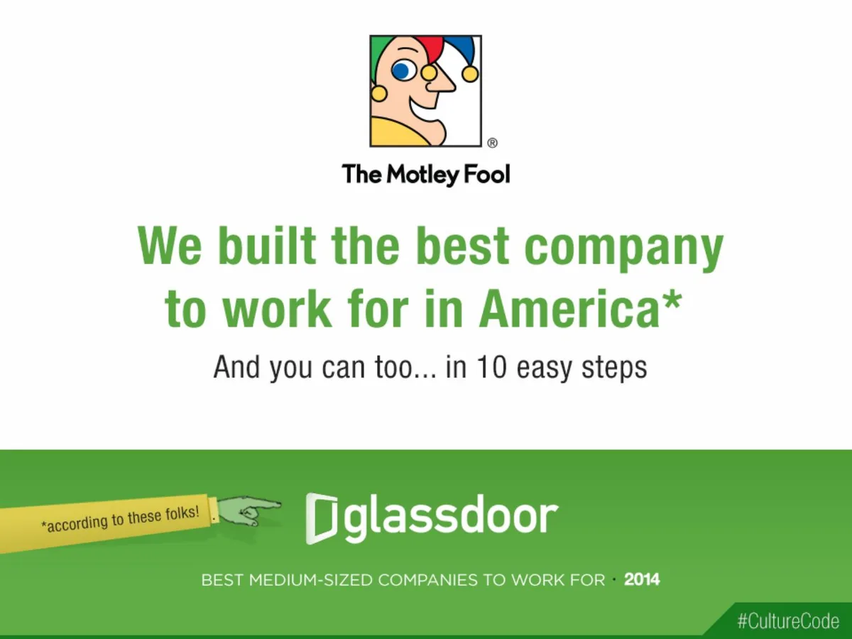 Includes a reference to Glassdoor's 2014 ranking.