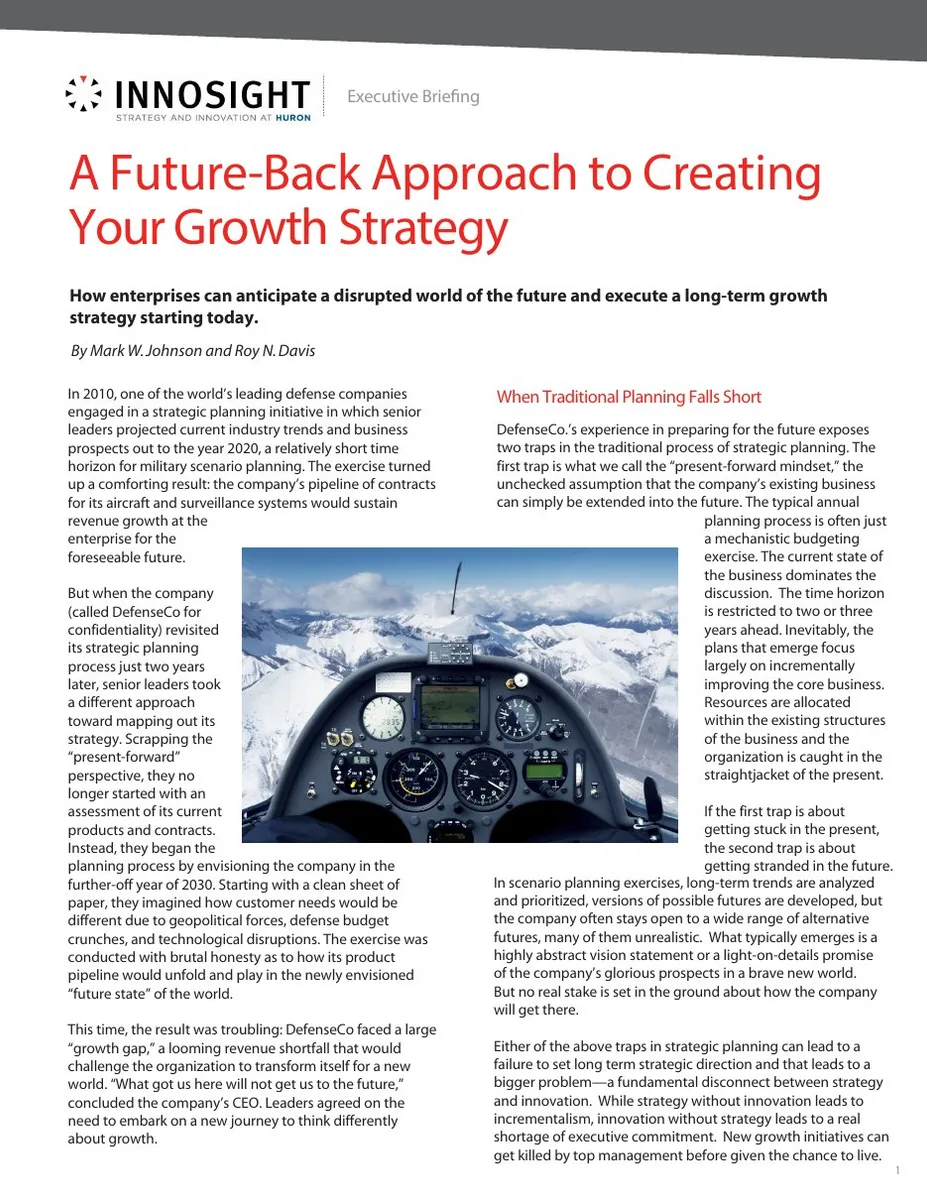 Future-Back Long-Term Growth Strategy · slide 1