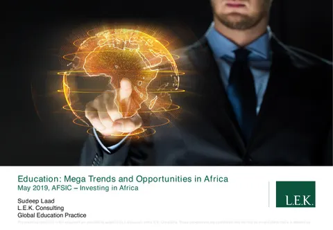 Education: Mega Trends and Opportunities in Africa